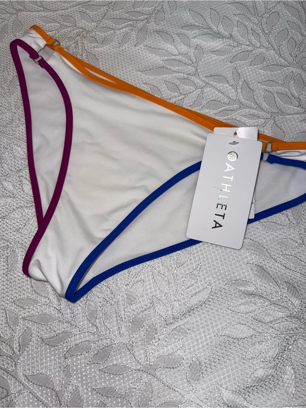 NWT Athleta (Medium) Brand New White Kapalua Swim Bottoms